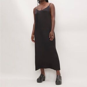 The Hammered Satin Slip Dress